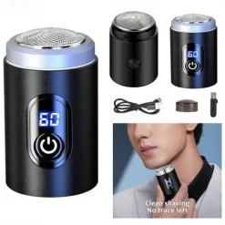 Mini Electric Travel Shaver for Men Pocket Size Rechargeable Portable Painless Cordless Trimmer Knive Face Beard Razor