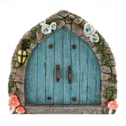 Mini Fairy Door Hand Made Cute Pink Mouse Hole Miniature Art Decor Sculpture