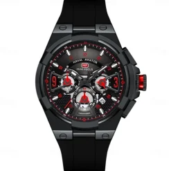 MINI FOCUS Men Quartz Watch Outdoor Fashion Casual Wristwatch Luminous Calendar Waterproof World Time Silicone Gel Watch