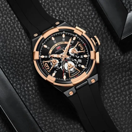 MINI FOCUS Men Quartz Watch Outdoor Fashion Casual Wristwatch Luminous Calendar Waterproof World Time Silicone Gel Watch