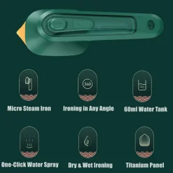 Mini Garment Steamer Portable Handheld Steam Iron Heat Press Machine Home Travelling For Clothes Ironing Wet Dry Ironing Machine