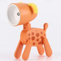 Mini Night Lights LED Cute Christmas Gift Creative Cartoon Dinosaurs Dog and Xmas Elk Foldable Small Table Lamp with Battery
