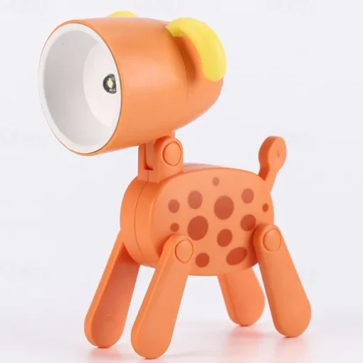 Mini Night Lights LED Cute Christmas Gift Creative Cartoon Dinosaurs Dog and Xmas Elk Foldable Small Table Lamp with Battery