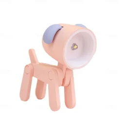 Mini Night Lights LED Cute Christmas Gift Creative Cartoon Dinosaurs Dog and Xmas Elk Foldable Small Table Lamp with Battery