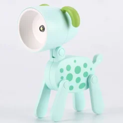 Mini Night Lights LED Cute Christmas Gift Creative Cartoon Dinosaurs Dog and Xmas Elk Foldable Small Table Lamp with Battery
