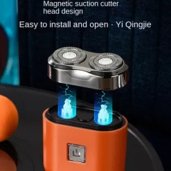 Mini Portable Electric Shaver Full Body Wash Double Blade Head Usb Rechargeable Shaver