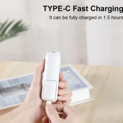 Mini Portable Fan: USB Rechargeable, Quiet Handheld/Desktop Design, Foldable for Office/Home, Powerful 3-Speeds, Ideal for Outdoor Travel, Doubles as Power Bank, Compact Pocket Size