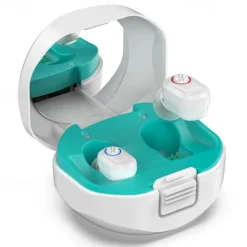 Mini Portable TWS Hearing Aids Charging Compartment Hearing Aids Invisible In-Ear Long Endurance Audiphone Magnetic Charging Assisted Listen Sound Amplifier for Elderly Person