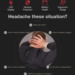 Mini Portable 12V Car Battery Tester Digital Alternator Tester 6 LED Lights Display Car Diagnostic Tool Auto Battery Tester