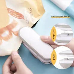 Mini Sealing Machine Portable Heat Sealer Hand Pressure Heat Sealer Tearer Kitchen Accessories For Food Snack Fruit Sealer Bags