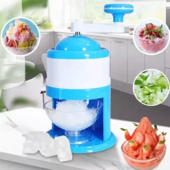 Mini Smoothie Maker Slushie Maker Snow Slusher Manual Ice Crusher With Stainless Steel Blades And Large Capacity Ice Cream Container For Home And Outdoor Portability.