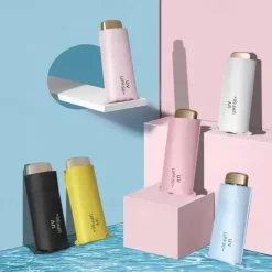 Mini Sun Umbrella Anti UV Parasol Portable Lightweight Women Men Sunshade Umbrella for Waterproof Travel Umbrellas