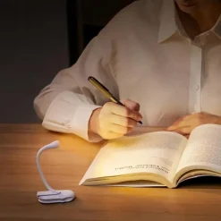 Mini Table Lamp Storage Clip USB Charging 3-color Temperature Stepless Dimming Lamp LED Mini Book Clip Night Light 3W