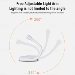 Mini Table Lamp Storage Clip USB Charging 3-color Temperature Stepless Dimming Lamp LED Mini Book Clip Night Light 3W