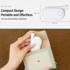 Mini Table Lamp Storage Clip USB Charging 3-color Temperature Stepless Dimming Lamp LED Mini Book Clip Night Light 3W