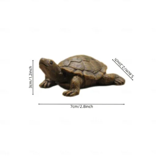 Mini Turtles Miniature Figurines Simulation Small Tortoise Ornament Realistic Sea Turtles Resin Cute Beach Sea Turtles For Bonsai Craft Fairy Garden Succulent Planter Decoration