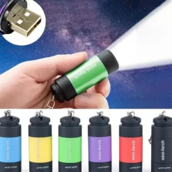 Mini USB Rechargeable Flashlight Keychain Torch Finger Light Camping Light Suitable for Doctor Reading Outdoor