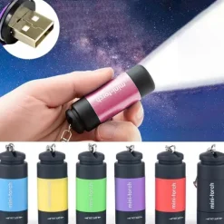 Mini USB Rechargeable Flashlight Keychain Torch Finger Light Camping Light Suitable for Doctor Reading Outdoor