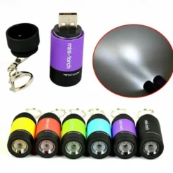 Mini USB Rechargeable Flashlight Keychain Torch Finger Light Camping Light Suitable for Doctor Reading Outdoor