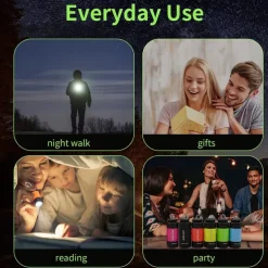 Mini USB Rechargeable Flashlight Keychain Torch Finger Light Camping Light Suitable for Doctor Reading Outdoor