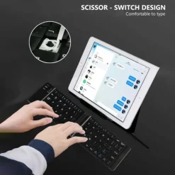 Mini Wireless Bluetooth Folding Keyboard Foldable Wireless Keypad for IOS/Android/Windows ipad Tablet phone