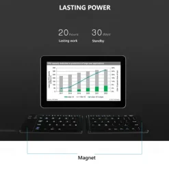 Mini Wireless Bluetooth Folding Keyboard Foldable Wireless Keypad for IOS/Android/Windows ipad Tablet phone
