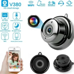Mini Wireless Camera, HD Indoor Surveillance Monitor, Motion Detection, Night Vision, Wi-Fi Smart Camcorder, Video Recording & Remote Monitoring for Home Security