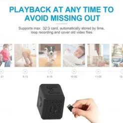 Mini Wireless WiFi Cameras Home Security Cam Nanny Cam Remote View Cam YILUTONG V2 Small Recorder With night vision