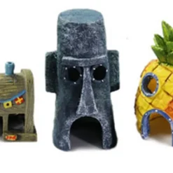 Mini Aquarium Fish Tank Ornaments Cartoon Pineapple House for Fish Tank Aquarium Decoration Aquarium Home Accessories