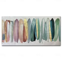 Mintura Handmade Golden Oil Paintings On Canvas Wall Art Decoration Modern Abstract Picture For Home Decor Rolled Frameless Unstretched Painting