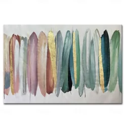 Mintura Handmade Golden Oil Paintings On Canvas Wall Art Decoration Modern Abstract Picture For Home Decor Rolled Frameless Unstretched Painting