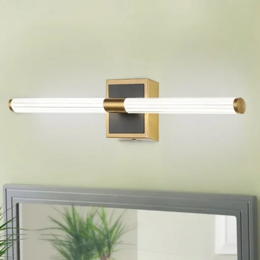 Mirror Front Lamp LED Bathroom Strip Wall Lamp Living Room Stair Aisle Lamp Bronze Tube Bedroom Bedside Lamp