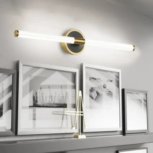 Mirror Front Lamp LED Bathroom Strip Wall Lamp Living Room Stair Aisle Lamp Bronze Tube Bedroom Bedside Lamp