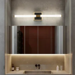 Mirror Front Lamp LED Bathroom Strip Wall Lamp Living Room Stair Aisle Lamp Bronze Tube Bedroom Bedside Lamp