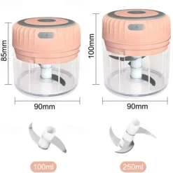 250mL Mini Electric Garlic Chopper Ginger Masher Machine Chili Vegetable Crusher Kitchen Tool Sturdy Durable USB Charging