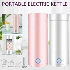 400ml Portable Electric Kettles Cup Smart Hot Water Tea Coffee Stainless Heater Travel