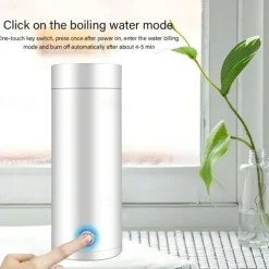 400ml Portable Electric Kettles Cup Smart Hot Water Tea Coffee Stainless Heater Travel