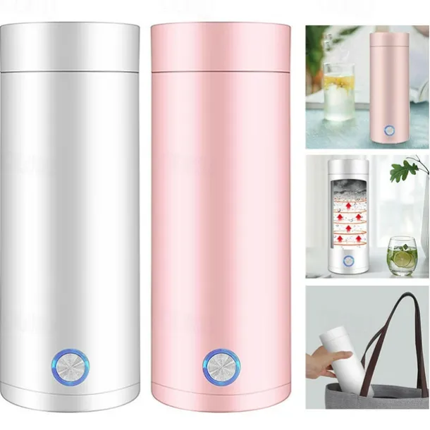 400ml Portable Electric Kettles Cup Smart Hot Water Tea Coffee Stainless Heater Travel