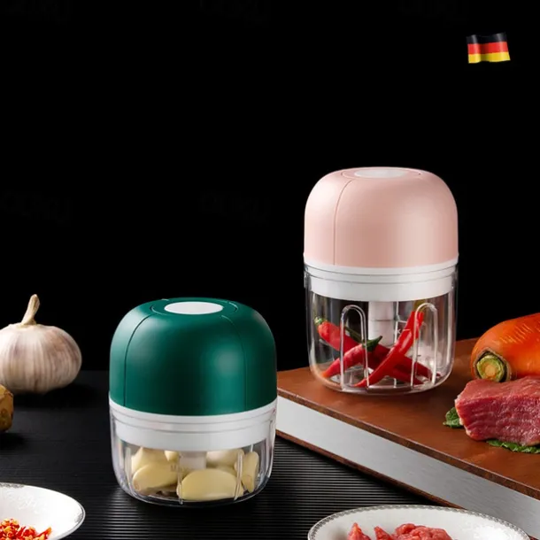 250mL USB Charging Mini Electric Garlic Chopper Ginger Masher Machine Chili Vegetable Crusher Kitchen Tools