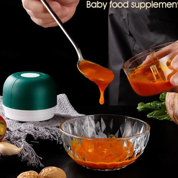 250mL USB Charging Mini Electric Garlic Chopper Ginger Masher Machine Chili Vegetable Crusher Kitchen Tools