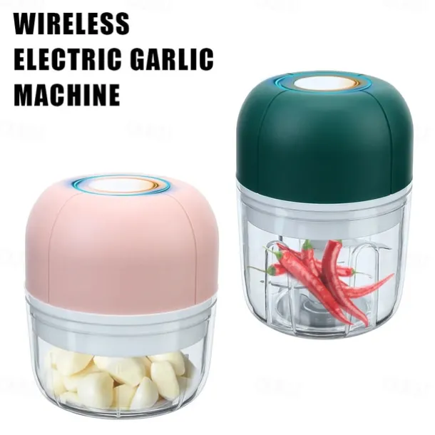 250mL USB Charging Mini Electric Garlic Chopper Ginger Masher Machine Chili Vegetable Crusher Kitchen Tools