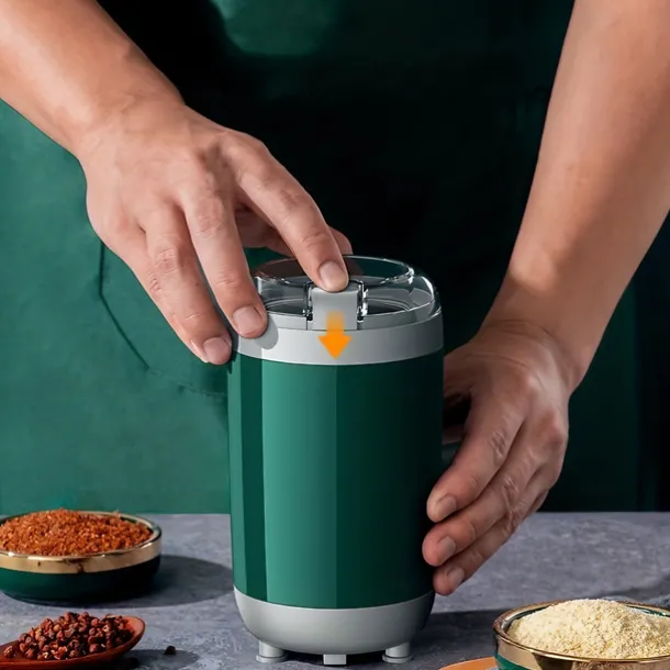 220ML 150W Powerful Grinder Grind Chinese Herbal Medicines Food Supplements Grains Seasoning Powder Coffee Beans - Detachable & Washable Compact & Easy to Carry & Store