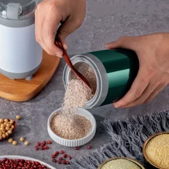 220ML 150W Powerful Grinder Grind Chinese Herbal Medicines Food Supplements Grains Seasoning Powder Coffee Beans - Detachable & Washable Compact & Easy to Carry & Store