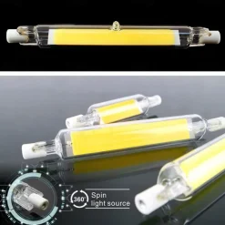 78mm R7S LED Bulbs 5/10W 50W/70W Halogen Enquivalent Double Ended J Base 360Beam Angle 220V Dimmable 3000K Warm White/6000W White for Landscape Light (2Pcs)