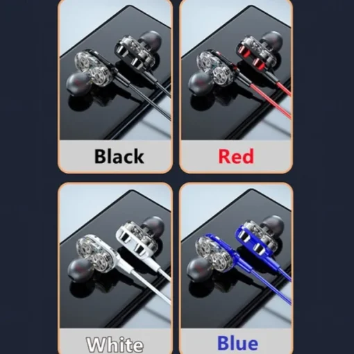 3.5mm 9D HiFi Wired Headphones With Bass Earbuds Stereo Earphones Music Headphones Sport Earphones Gaming Headset With Mic