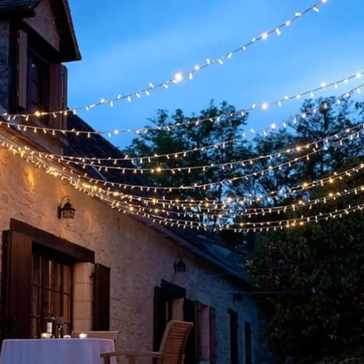 50M/100M LED Fairy Lights Outdoor String Lights Garland Christmas Tree, 400/800 , IP65 Waterproof for Garden Yard, Wedding Party Holiday Landscape Decoration, Blue/Colorful, DC31V EU/US/AU/UK Plug