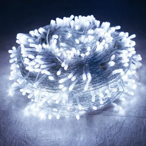 50M/100M LED Fairy Lights Outdoor String Lights Garland Christmas Tree, 400/800 , IP65 Waterproof for Garden Yard, Wedding Party Holiday Landscape Decoration, Blue/Colorful, DC31V EU/US/AU/UK Plug