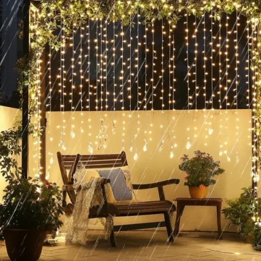 50M/100M LED Fairy Lights Outdoor String Lights Garland Christmas Tree, 400/800 , IP65 Waterproof for Garden Yard, Wedding Party Holiday Landscape Decoration, Blue/Colorful, DC31V EU/US/AU/UK Plug