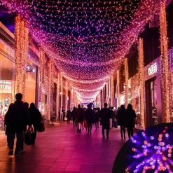 50M/100M LED Fairy Lights Outdoor String Lights Garland Christmas Tree, 400/800 , IP65 Waterproof for Garden Yard, Wedding Party Holiday Landscape Decoration, Blue/Colorful, DC31V EU/US/AU/UK Plug