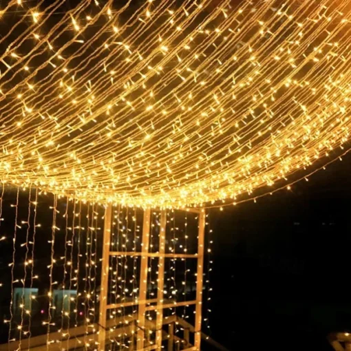 50M/100M LED Fairy Lights Outdoor String Lights Garland Christmas Tree, 400/800 , IP65 Waterproof for Garden Yard, Wedding Party Holiday Landscape Decoration, Blue/Colorful, DC31V EU/US/AU/UK Plug